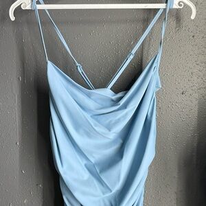 Light Blue Rouched Dress